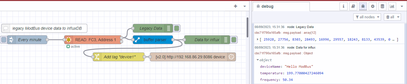 Legacy data to influxDB