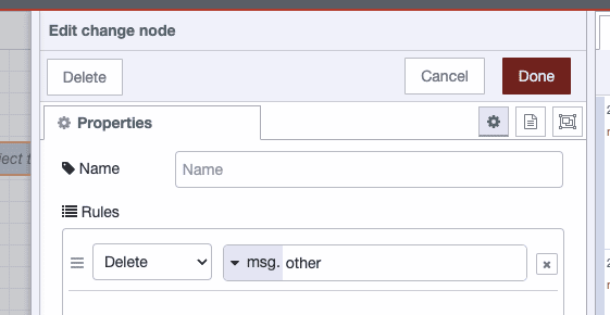 Change Node configuration